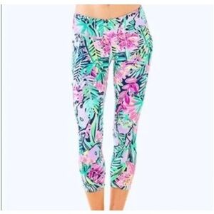 Lilly Pulitzer Luxletic Anika Leggings in Slathouse Soirée- Large EUC